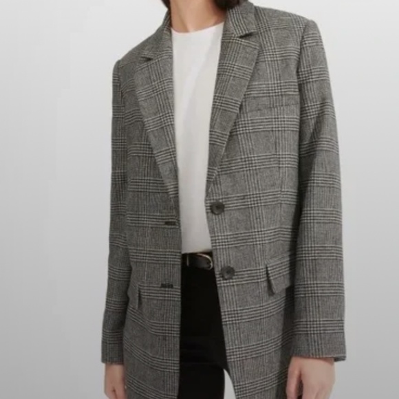 Everlane Oversized Wool Blazer in Glen Plaid - Picture 1 of 4
